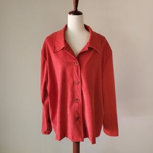 Vintage Red Rust Colored Plus Size Fall Jacket Briggs New York Size 24w